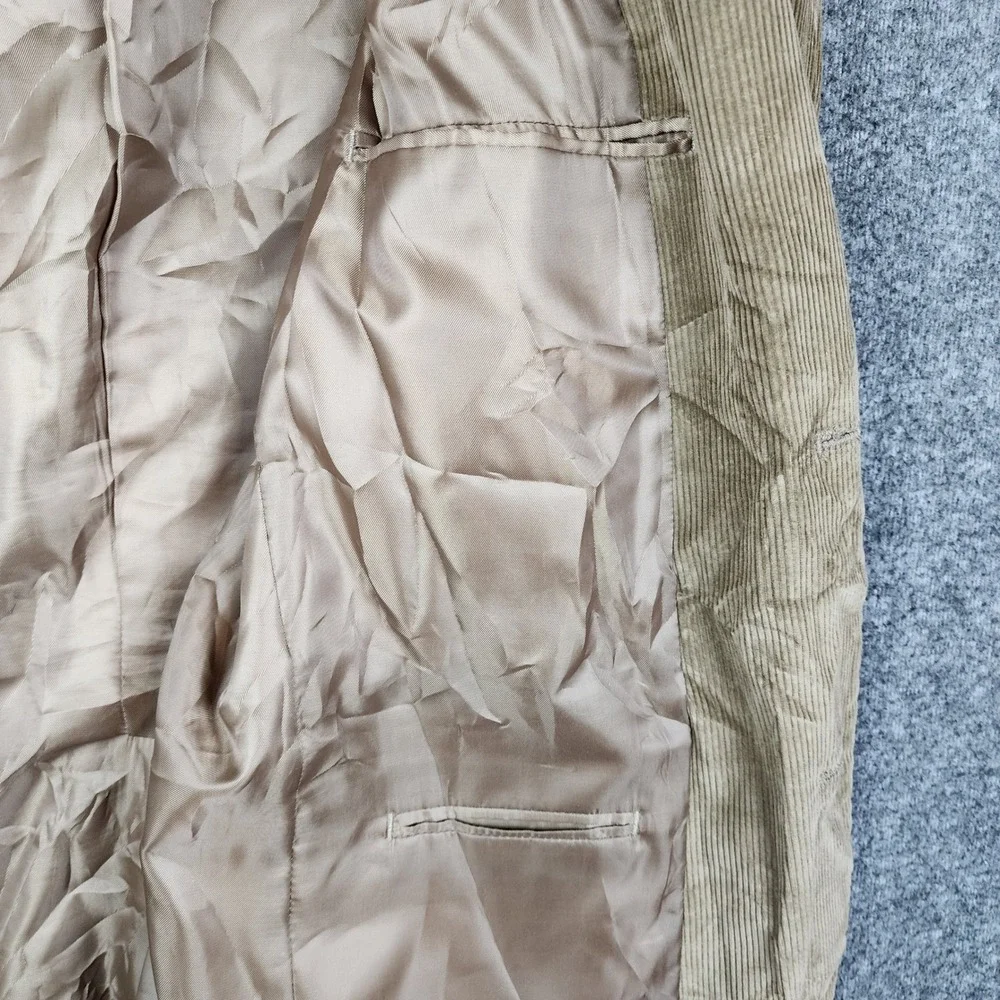 Meeting Street Corduroy Blazer Mens 42L‎ Tan 100% Cotton 2-Button Sport Coat